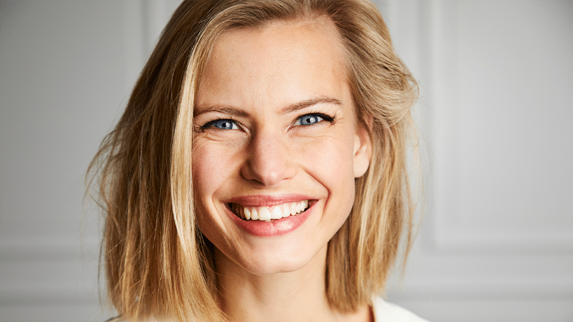 Smiling Lady In White